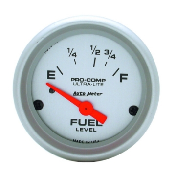 Picture of Autometer Ultra-Lite 52mm 16 OHMS Empty-158 OHMS Full Short Sweep Electronic Fuel Level Gauge