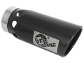 Picture of aFe Power Intercooled Tip Stainless Steel - Black 4in In x 5in Out x 12in L Bolt-On