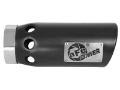 Picture of aFe Power Intercooled Tip Stainless Steel - Black 4in In x 5in Out x 12in L Bolt-On