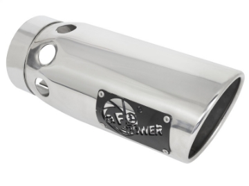 Picture of aFe Power Intercooled Tip Stainless Steel - Polished 4in In x 5in Out x 12in L Bolt-On