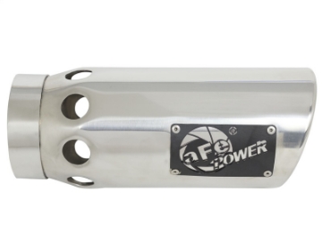 Picture of aFe Power Intercooled Tip Stainless Steel - Polished 4in In x 5in Out x 12in L Bolt-On