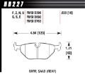 Picture of Hawk 92-95 BMW 325iS HT-10 Race Rear Brake Pads