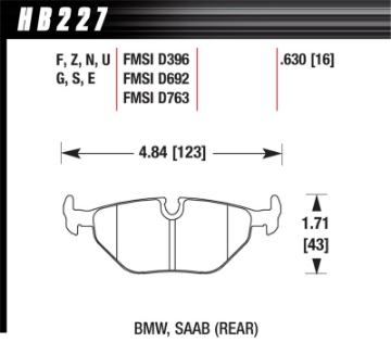 Picture of Hawk 92-95 BMW 325iS HT-10 Race Rear Brake Pads