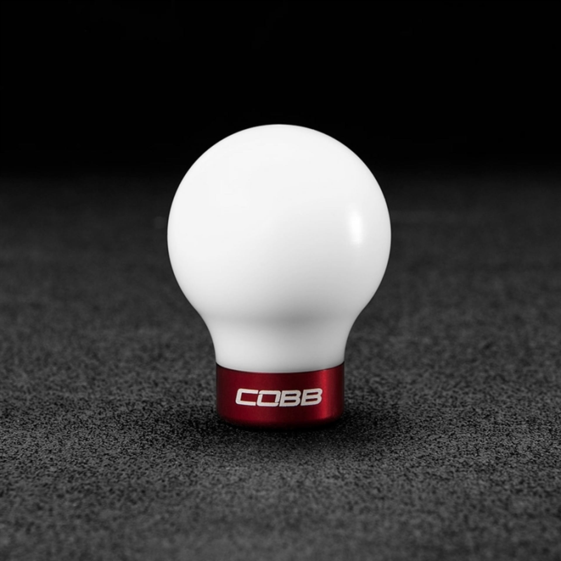 Picture of Cobb Subaru 6-Speed COBB Shift Knob - White w-Race Red Collar Non-Weighted