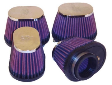 Picture of K&N Universal Chrome Filter 1-75in Flange ID - 4in Length x 2-875in Width Base - 2-75in Height