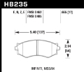 Picture of Hawk Infiniti G20 -Nissan 240SX-Axxess-Senta-Stanza Blue 9012 Race Front Brake Pads