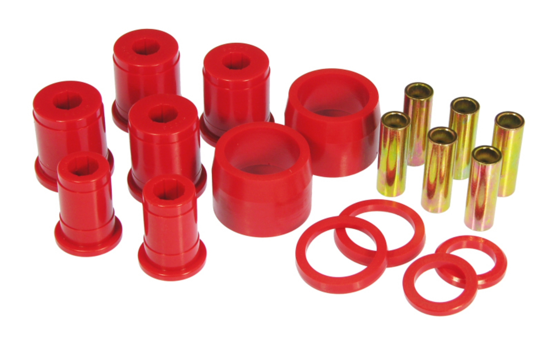 Picture of Prothane 65-70 GM Full Size Rear Upper-Lower Control Arm Bushings - Red