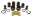 Picture of Prothane 65-70 GM Full Size Rear Upper-Lower Control Arm Bushings - Black