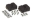 Picture of Prothane Chevy Corvette C4 Motor Mount Insert - Black