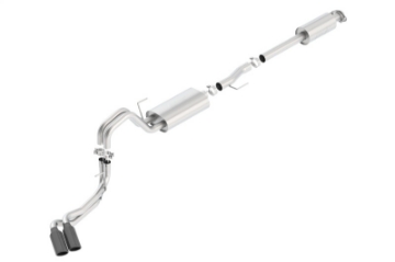 Picture of Borla 15-17 Ford F-150 2-7-3-5L V6 - 5-0 V8 2-4WD Black Chrome Angle-Cut Side Exit Catback Exhaust