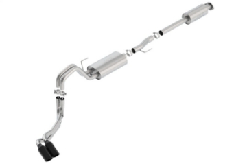 Picture of Borla 15-17 F-150 2-7L- 3-5L EcoBoost- 5-0L V8 4in- Tip Side Exit S-type Exhaust Black Chrome