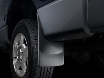 Picture of WeatherTech 17+ Ford F-250-350-450-550 W-O Flares-Lip Molding No Drill Mudflaps - Black