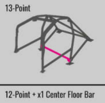 Picture of Cusco SFTY21 2-Pssgr 13-Point BLK DASH-THRU Roll Cage Subaru 01-07 WRX GDA-STi GDB S-O-No Cancel