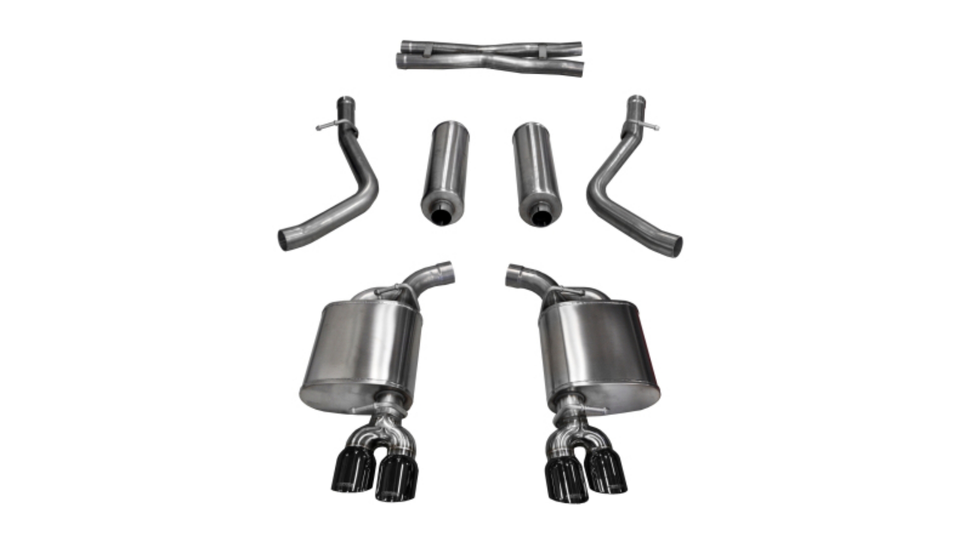 Picture of Corsa 2015-2016 Dodge Challenger Xtreme Cat-Back Dual Rear Exit with Twin 3-5in Black Pro-SeriesTips