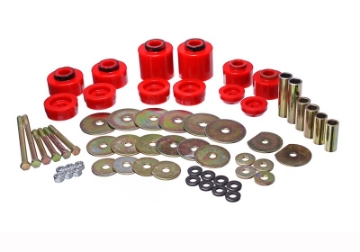 Picture of Energy Suspension 80-96 Ford F-150-250-350 Red Body Mount Set Includes Hardware