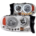 Picture of ANZO 1997-2004 Dodge Dakota Crystal Headlights Chrome 1pc