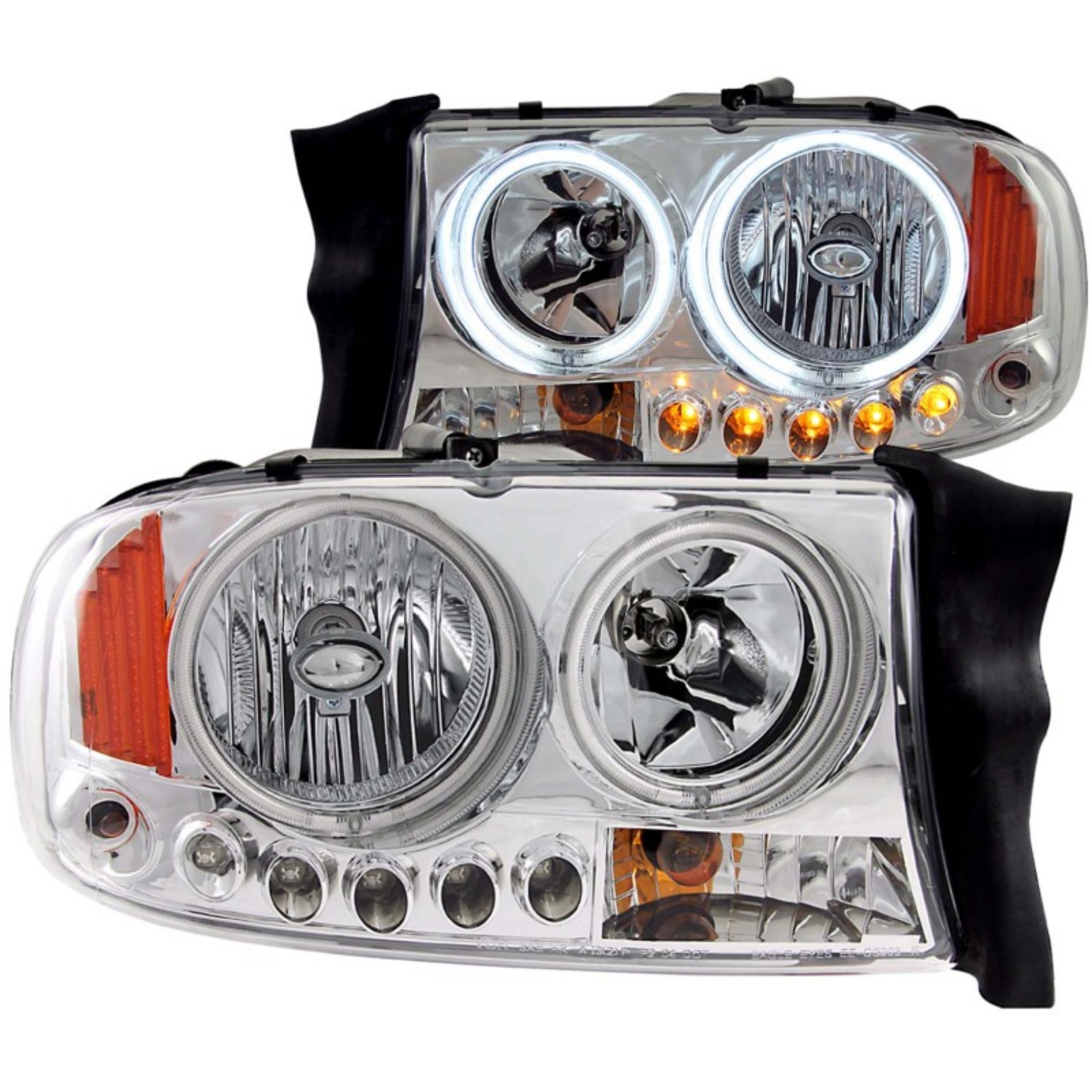 Picture of ANZO 1997-2004 Dodge Dakota Crystal Headlights Chrome 1pc