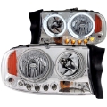 Picture of ANZO 1997-2004 Dodge Dakota Crystal Headlights Chrome 1pc