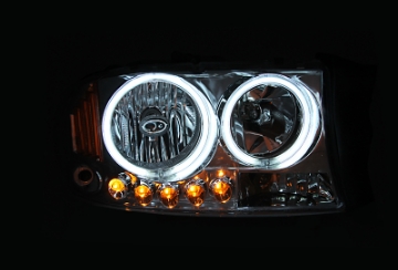 Picture of ANZO 1997-2004 Dodge Dakota Crystal Headlights Chrome 1pc