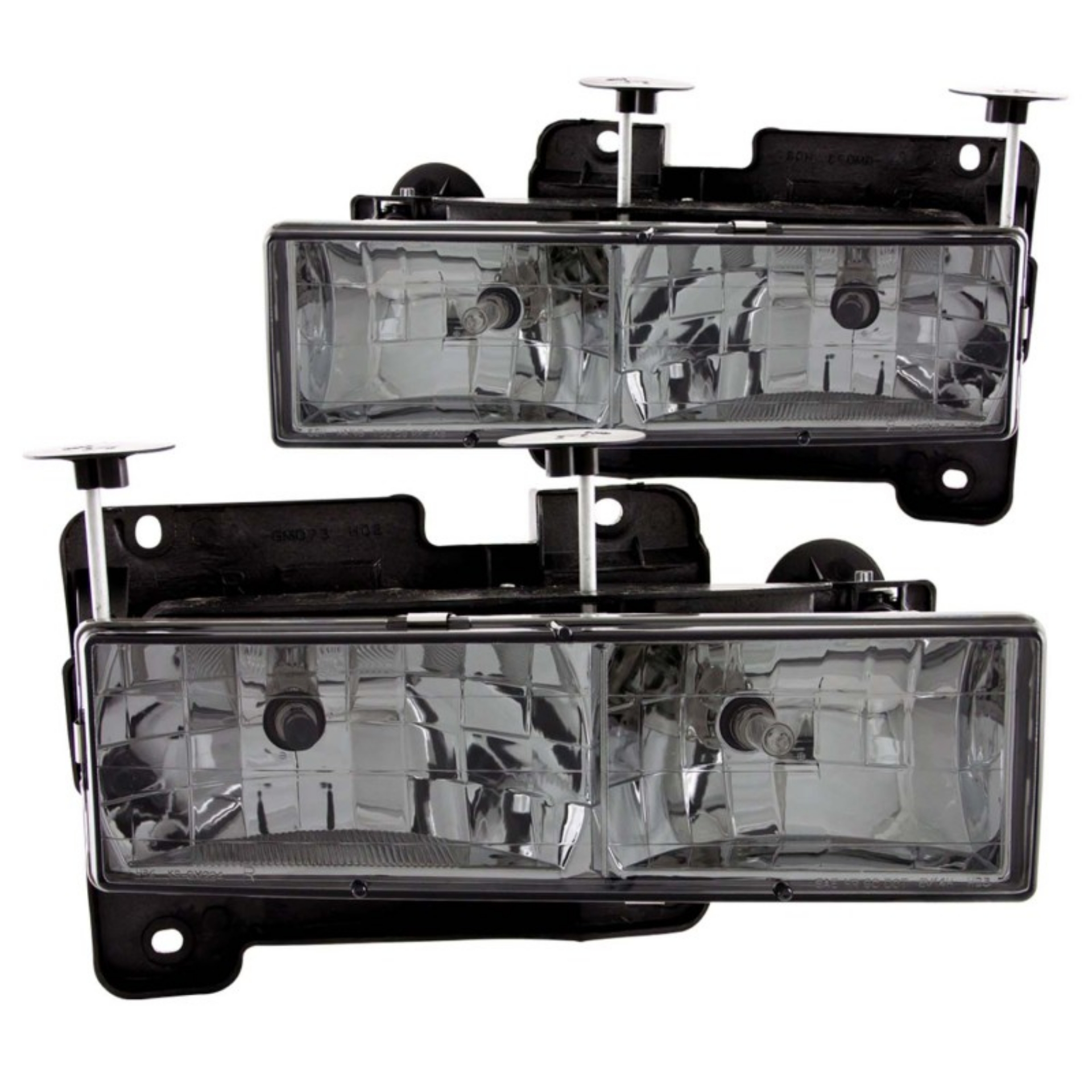 Picture of ANZO 1988-1998 Chevrolet C1500 Crystal Headlights w- Smoke Lens