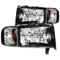 Picture of ANZO 1994-2001 Dodge Ram Crystal Headlights Black