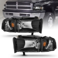 Picture of ANZO 1994-2001 Dodge Ram Crystal Headlights Black