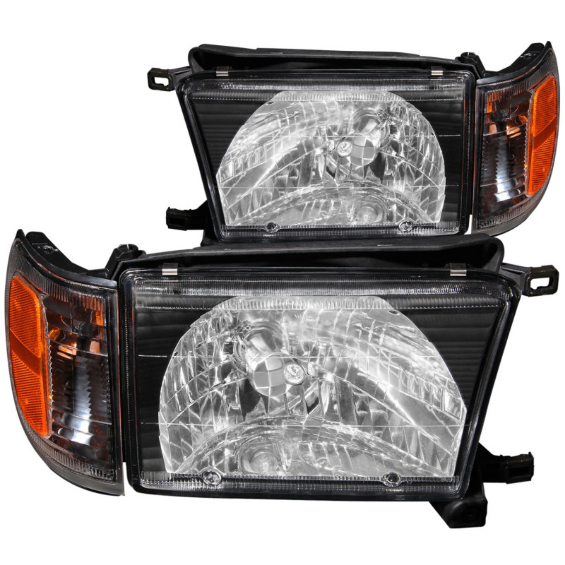 Picture of ANZO 1999-2002 Toyota 4Runner Crystal Headlights Black