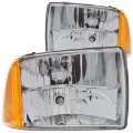 Picture of ANZO 1995-1997 Chevrolet Blazer Crystal Headlights Chrome 1pc