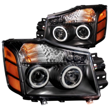 Picture of ANZO 2004-2007 Nissan Armada Projector Headlights w- Halo Black CCFL