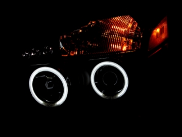 Picture of ANZO 2004-2007 Nissan Armada Projector Headlights w- Halo Black CCFL