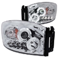 Picture of ANZO 2006-2008 Dodge Ram 1500 Projector Headlights w- Halo Chrome CCFL