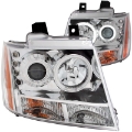 Picture of ANZO 2007-2013 Chevrolet Avalanche Projector Headlights w- Halo Chrome