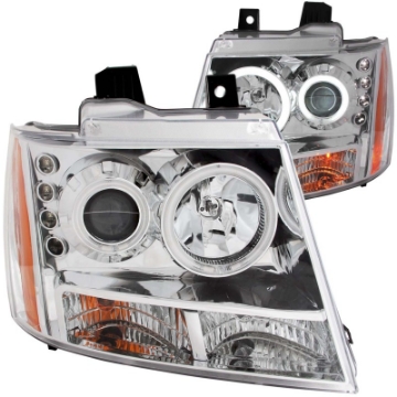 Picture of ANZO 2007-2013 Chevrolet Avalanche Projector Headlights w- Halo Chrome