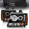 Picture of ANZO 2007-2013 Chevrolet Avalanche Projector Headlights w- Halo Black CCFL