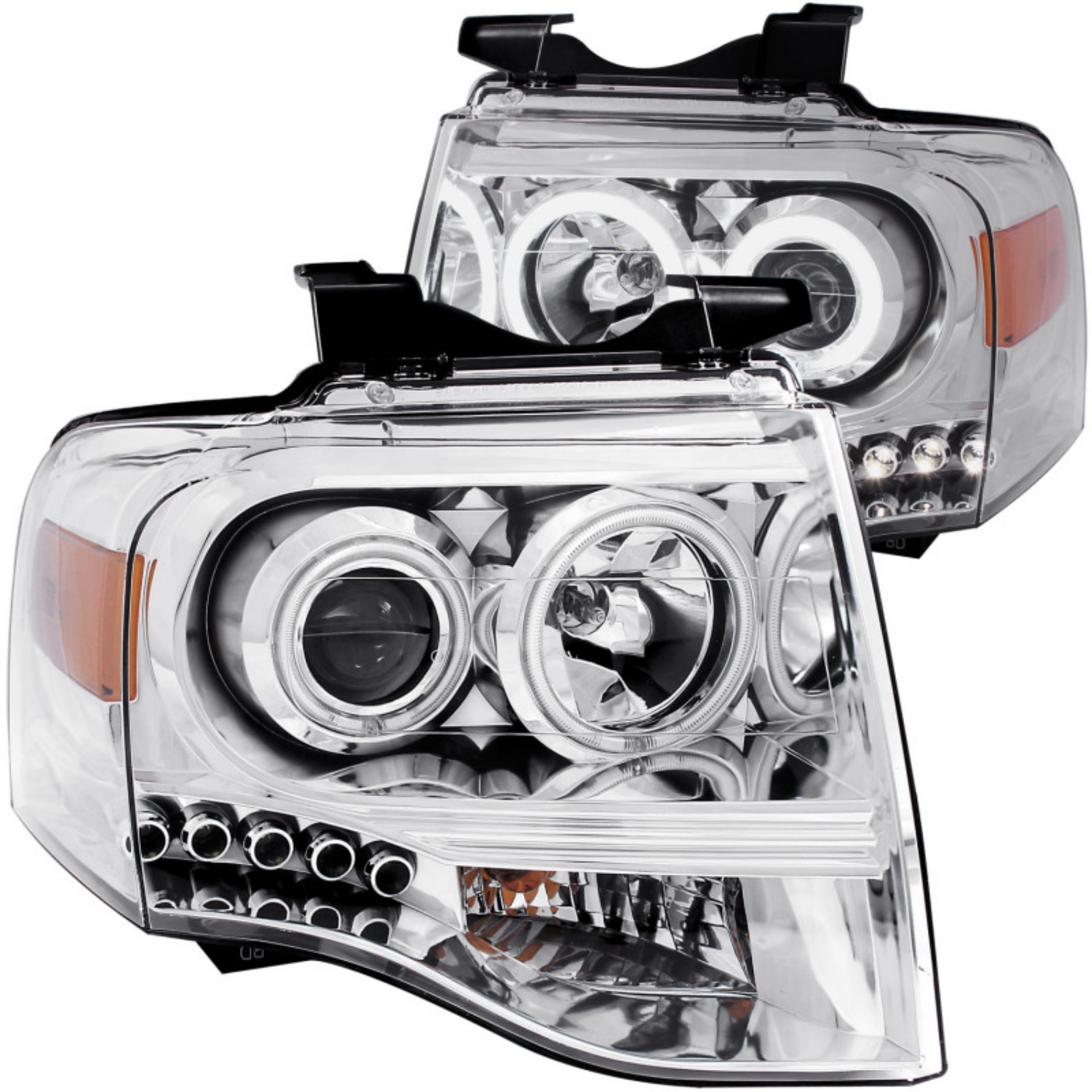 Picture of ANZO 2007-2014 Ford Expedition Projector Headlights Chrome