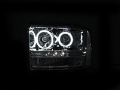 Picture of ANZO 2005-2007 Ford Excursion Projector Headlights w- Halo Chrome w- LED Strip CCFL 1pc