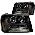 Picture of ANZO 2002-2009 Chevrolet Trailblazer Projector Headlights w- Halo Black