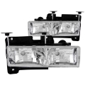 Picture of ANZO 1988-1998 Chevrolet C1500 Crystal Headlights Chrome w-o Bulbs