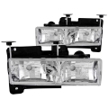 Picture of ANZO 1988-1998 Chevrolet C1500 Crystal Headlights Chrome w-o Bulbs