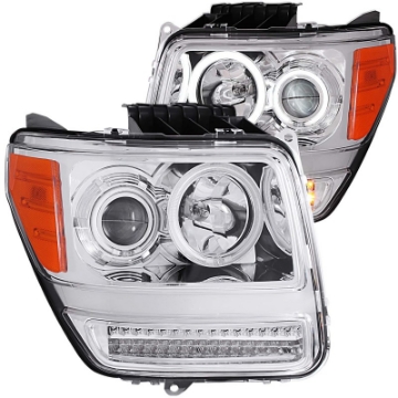 Picture of ANZO 2007-2012 Dodge Nitro Projector Headlights w- Halo Chrome CCFL G2