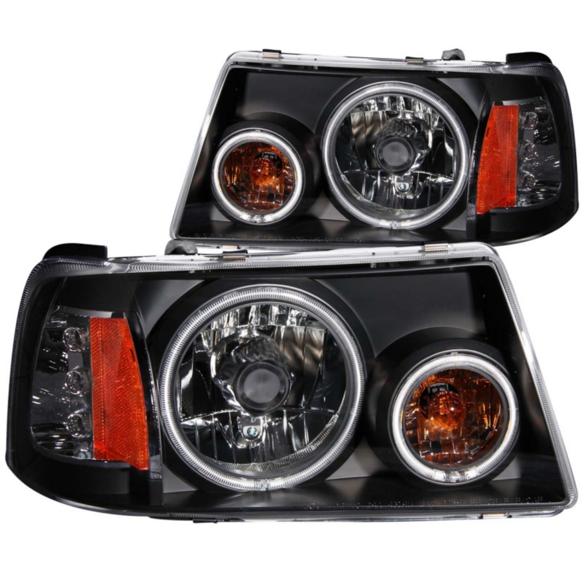 Picture of ANZO 2001-2011 Ford Ranger Projector Headlights w- Halo Black CCFL 1 pc