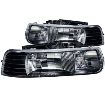 Picture of ANZO 1999-2002 Chevrolet Silverado 1500 Crystal Headlights Black