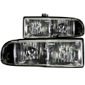Picture of ANZO 1998-2005 Chevrolet S-10 Crystal Headlights Black