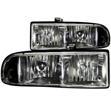 Picture of ANZO 1998-2005 Chevrolet S-10 Crystal Headlights Black