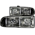 Picture of ANZO 1998-2005 Chevrolet S-10 Crystal Headlights Black