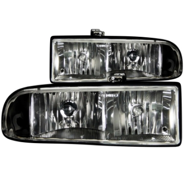Picture of ANZO 1998-2005 Chevrolet S-10 Crystal Headlights Black