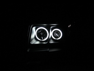 Picture of ANZO 2009-2014 Ford F-150 Projector Headlights w- Halo Black CCFL