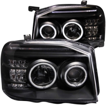 Picture of ANZO 2001-2004 Nissan Frontier Projector Headlights w- Halo Black CCFL