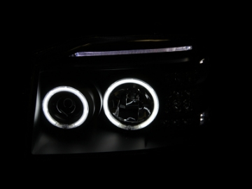 Picture of ANZO 2001-2004 Nissan Frontier Projector Headlights w- Halo Black CCFL