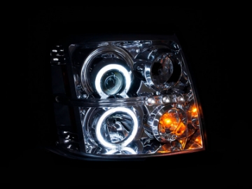 Picture of ANZO 2003-2006 Cadillac Escalade Projector Headlights w- Halo Chrome CCFL HID Compatible
